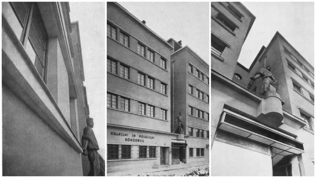 Fotografije kipa Sejalec, objavljene v reviji Arhitektura, februarja 1932